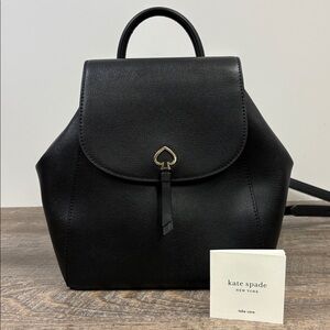 Kate Spade New York ADEL Black Leather Medium Backpack